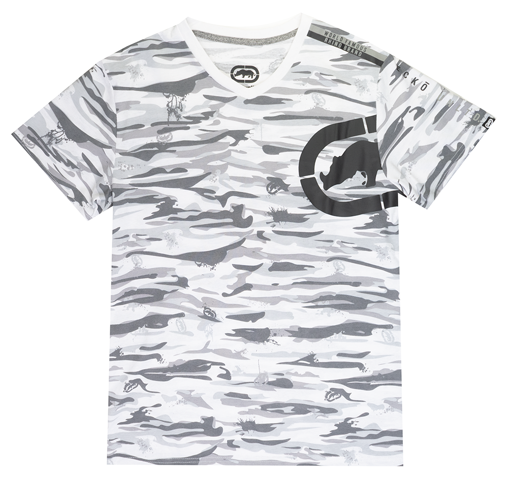 ECKO UNLTD LOGO T-SHIRT WHITE CAMO - EO31K797