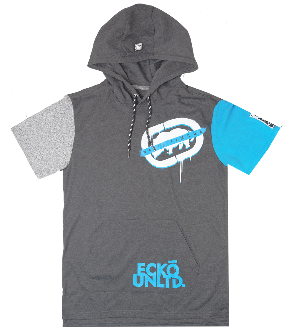 ECKO UNLTD LOGO T-SHIRT CHARCOAL HEATHER - EO12K896