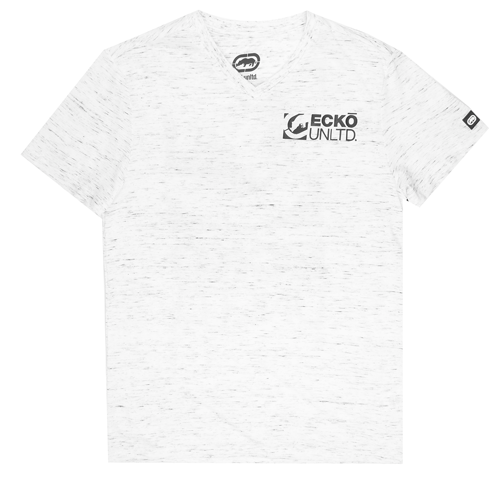 ECKO UNLTD LOGO T-SHIRT WHITE SPACEDYE - EO12K971