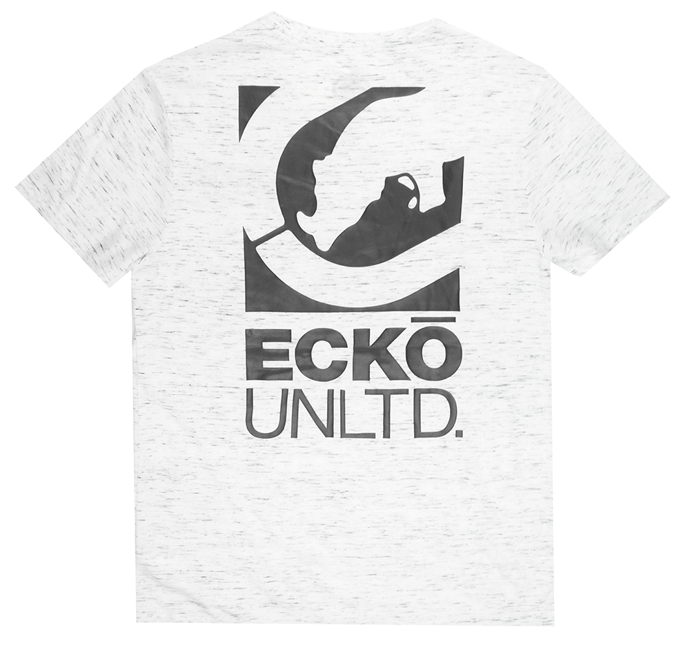 ECKO UNLTD LOGO T-SHIRT WHITE SPACEDYE - EO12K971
