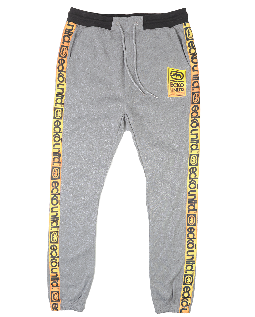 MARC ECKO JOGGER PANTS GREY MARLED/YELLOW - EO12G727