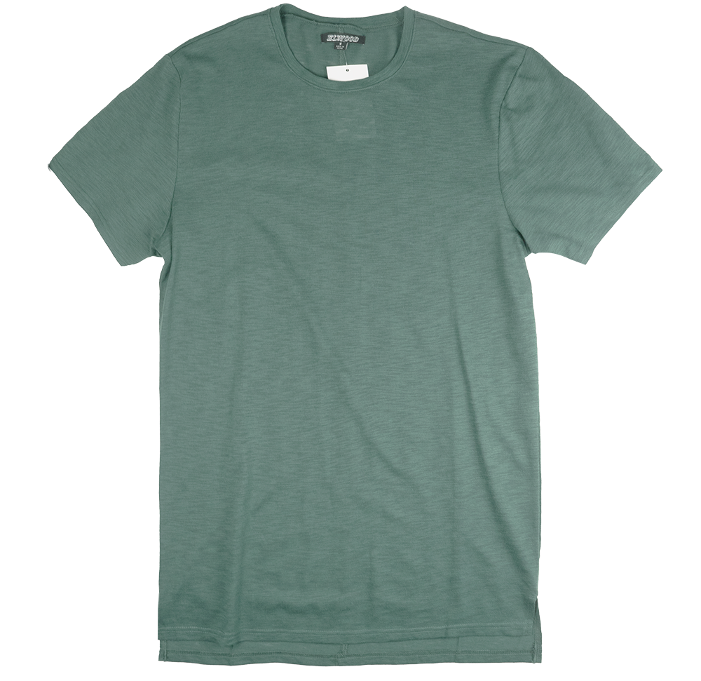 ELWOOD ELONGATED T-SHIRT GREEN - EMT027115