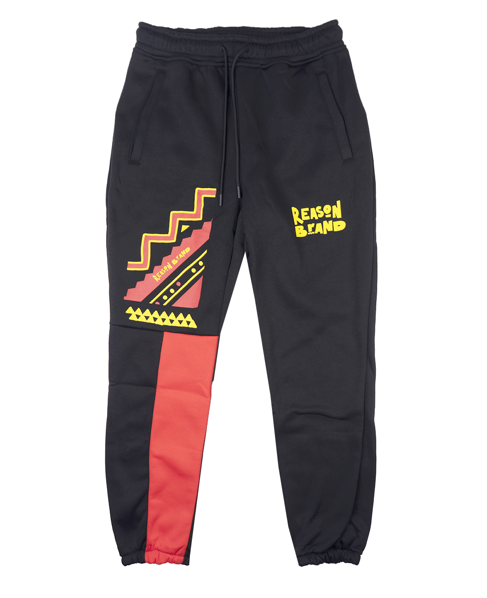 REASON FLEECE JOGGER SWEATPANTS BLACK - TR-61