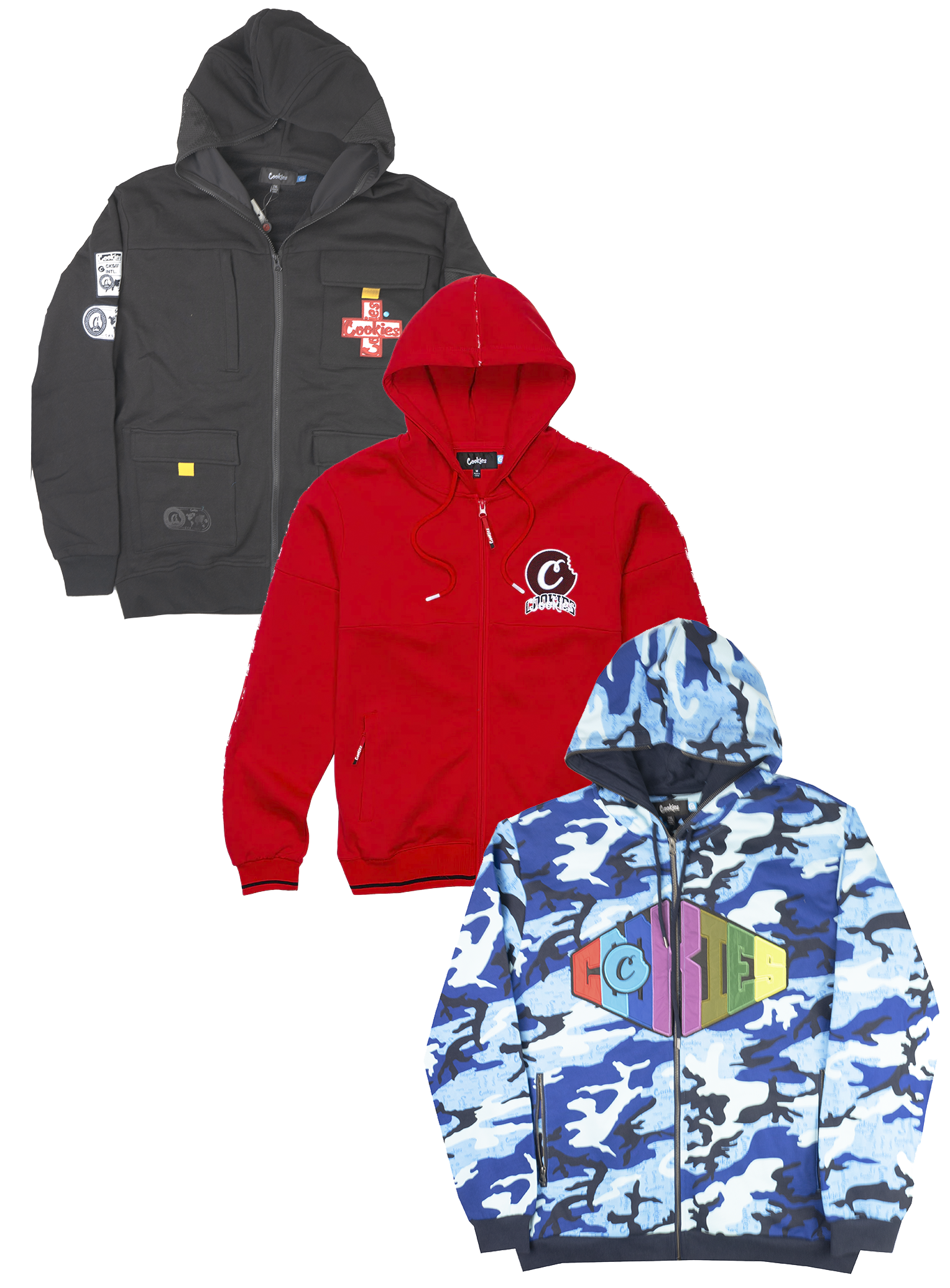 COOKIES ASSORTED ZIP HOODIE ASST - CKEZHD