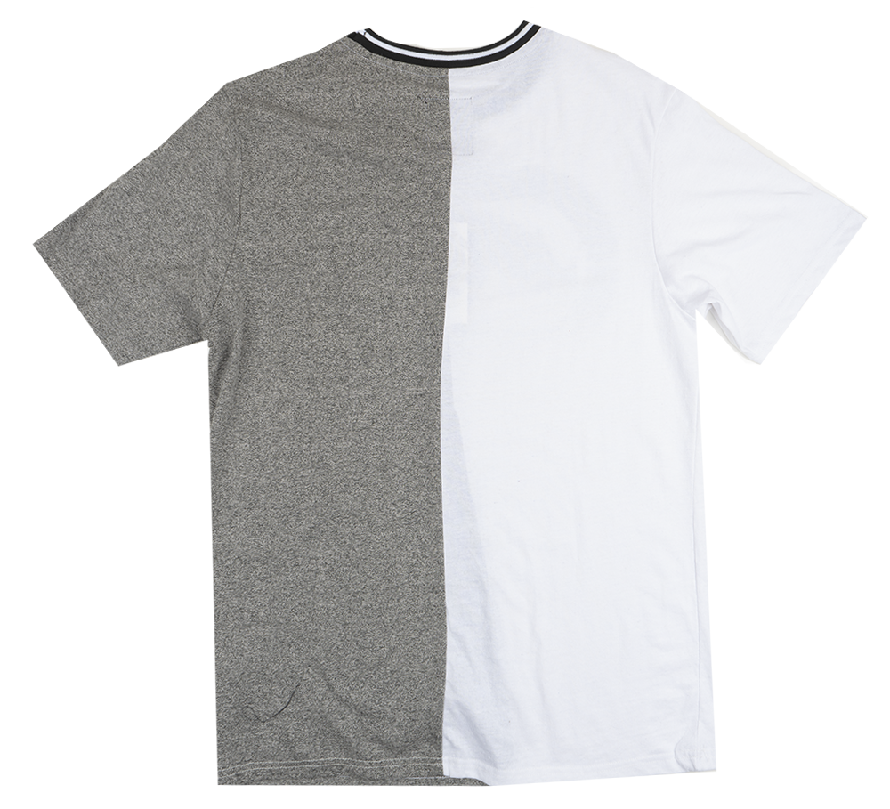 ECKO UNLTD LOGO T-SHIRT WHT/GREY MARLED - EO12K1049