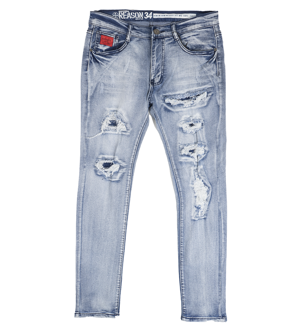 Fashion denim damage jeans