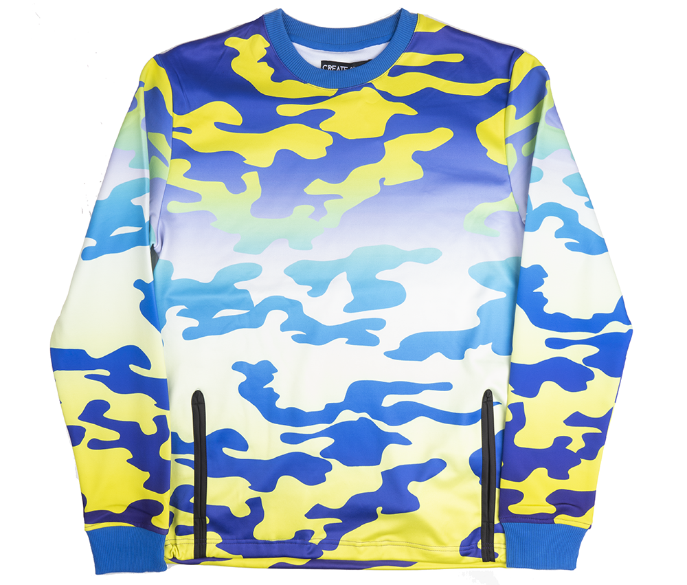 Sandro Paris Blue Camo fashion Sweatshirt