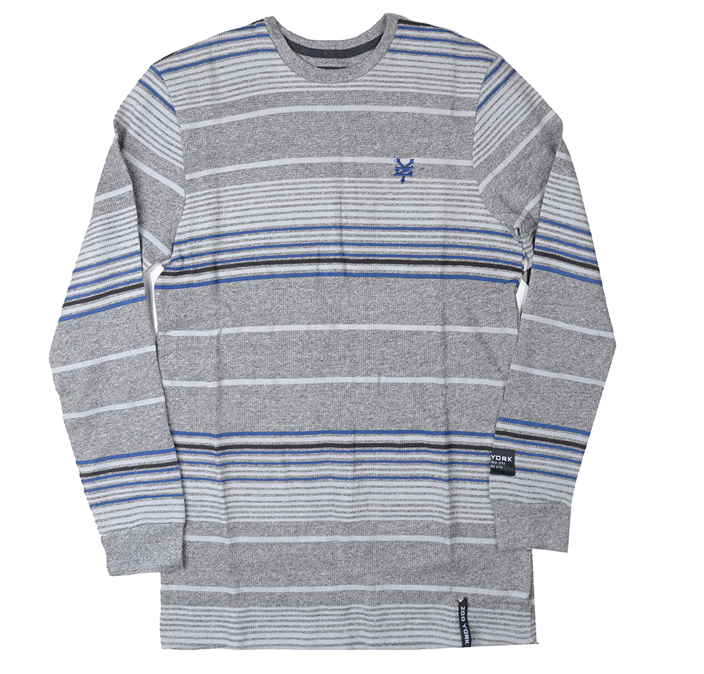 ZOO YORK LONG SLEEVE THERMAL GREY MARLED - ZY31L66