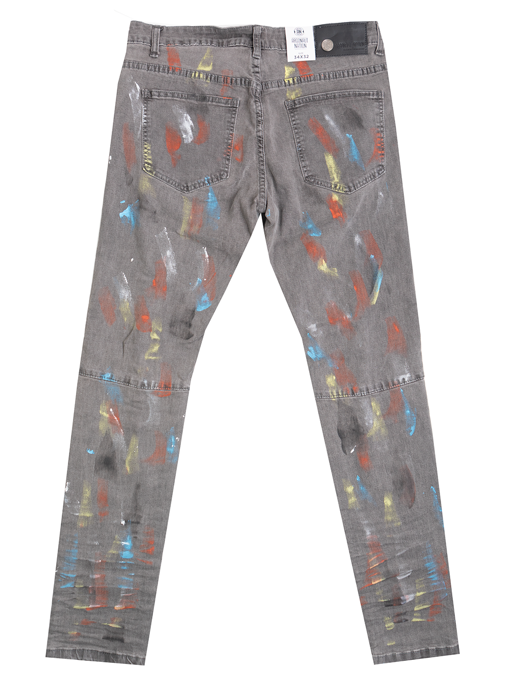 ARGONAUT NATION DISTRESSED DENIM JEANS GREY - P2107