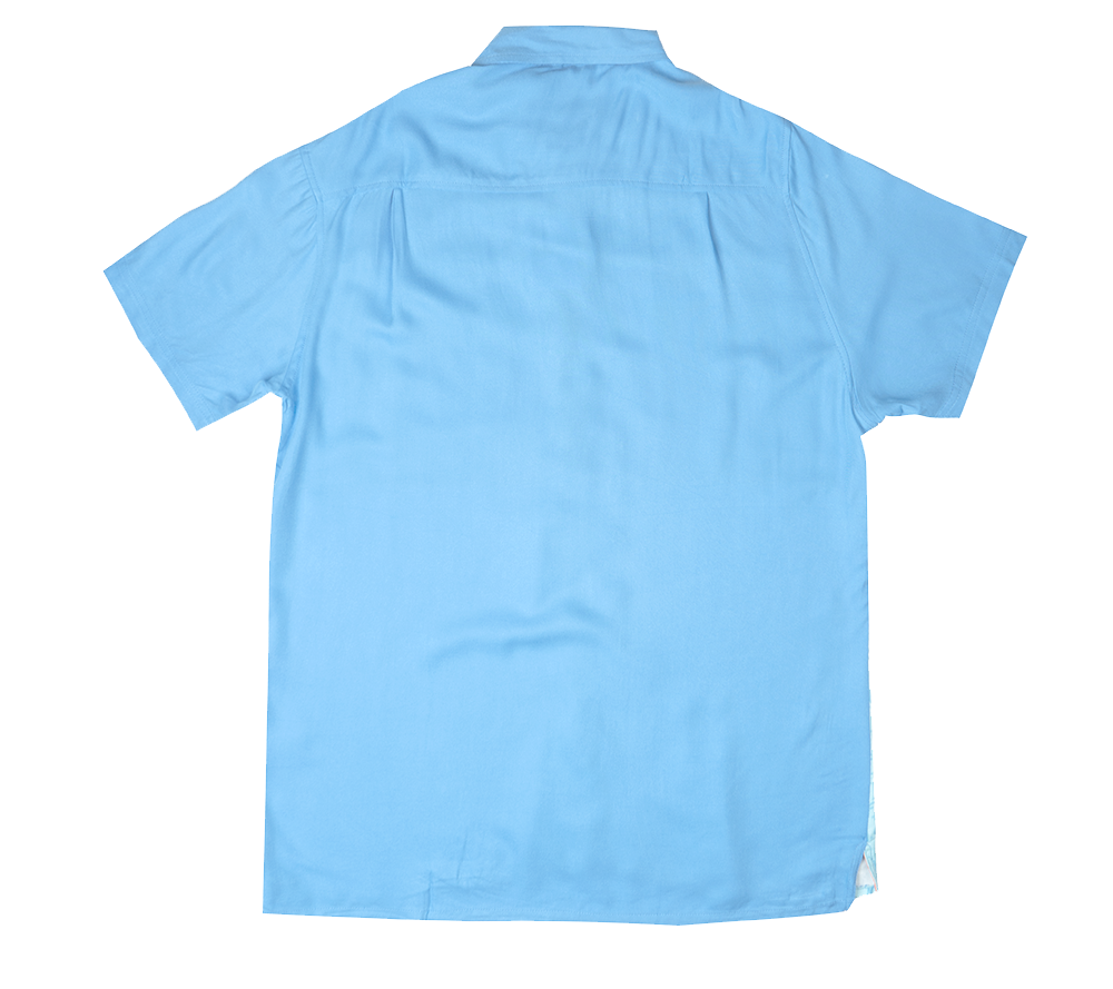 BORN FLY S/S BUTTON DOWN BLUE - 2305W4837