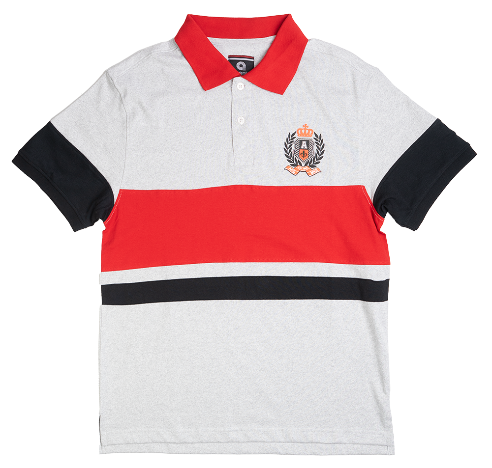 AKADEMIKS S/S POLO H GREY - A13PL07