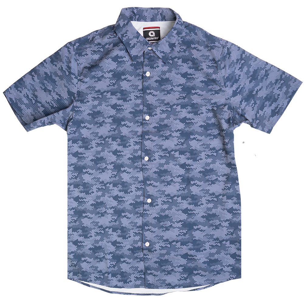AKADEMIKS S/S BUTTON DOWN NAVY - A13SW11