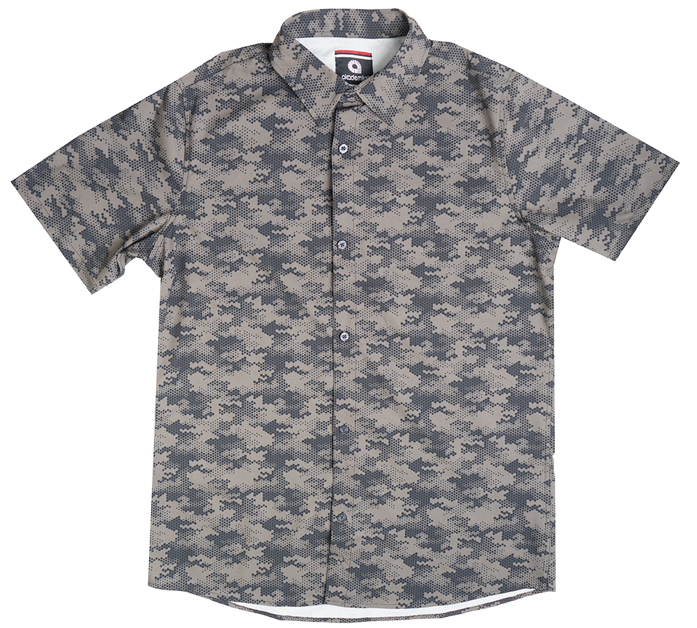 AKADEMIKS S/S BUTTON DOWN BLACK - A13SW11