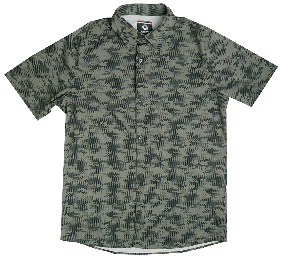 AKADEMIKS S/S BUTTON DOWN OLIVE - A13SW11