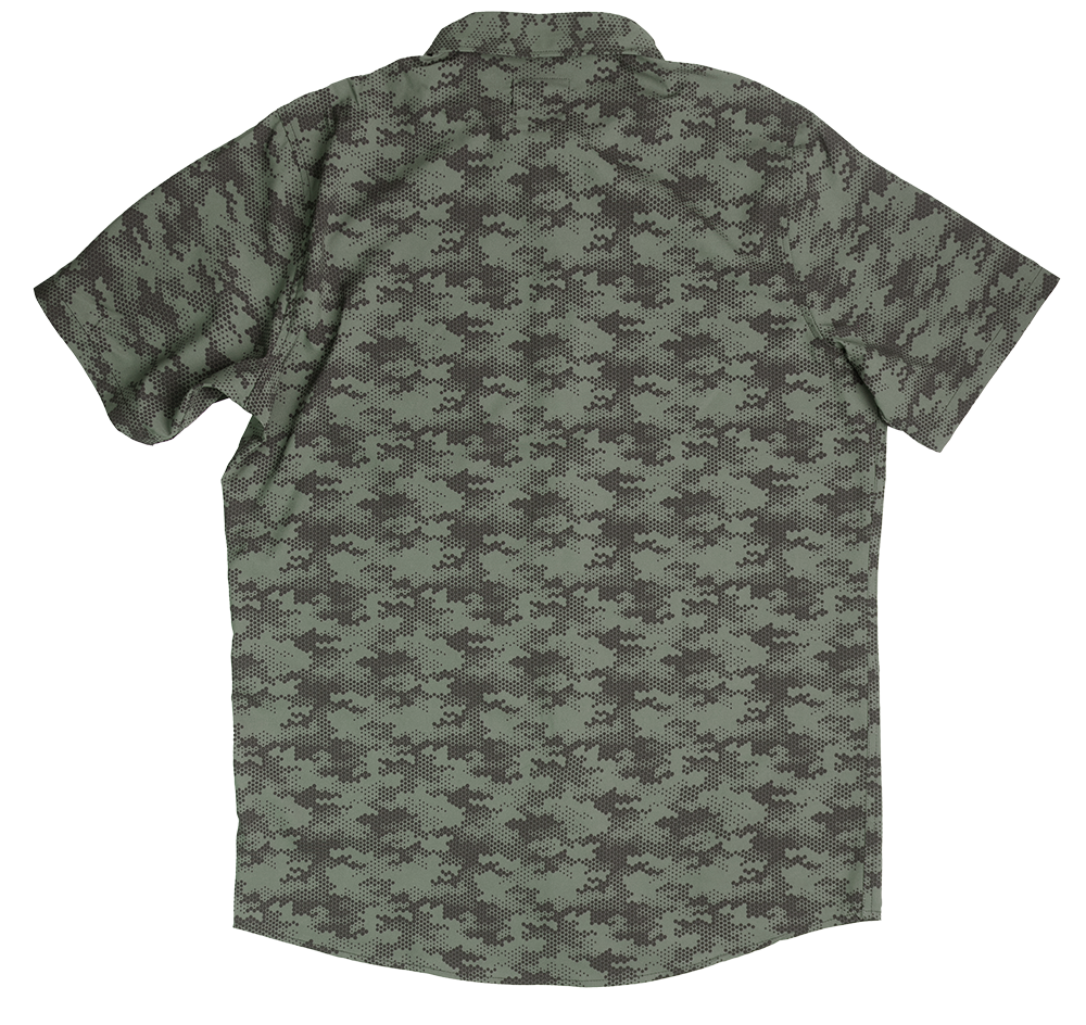AKADEMIKS S/S BUTTON DOWN OLIVE - A13SW11