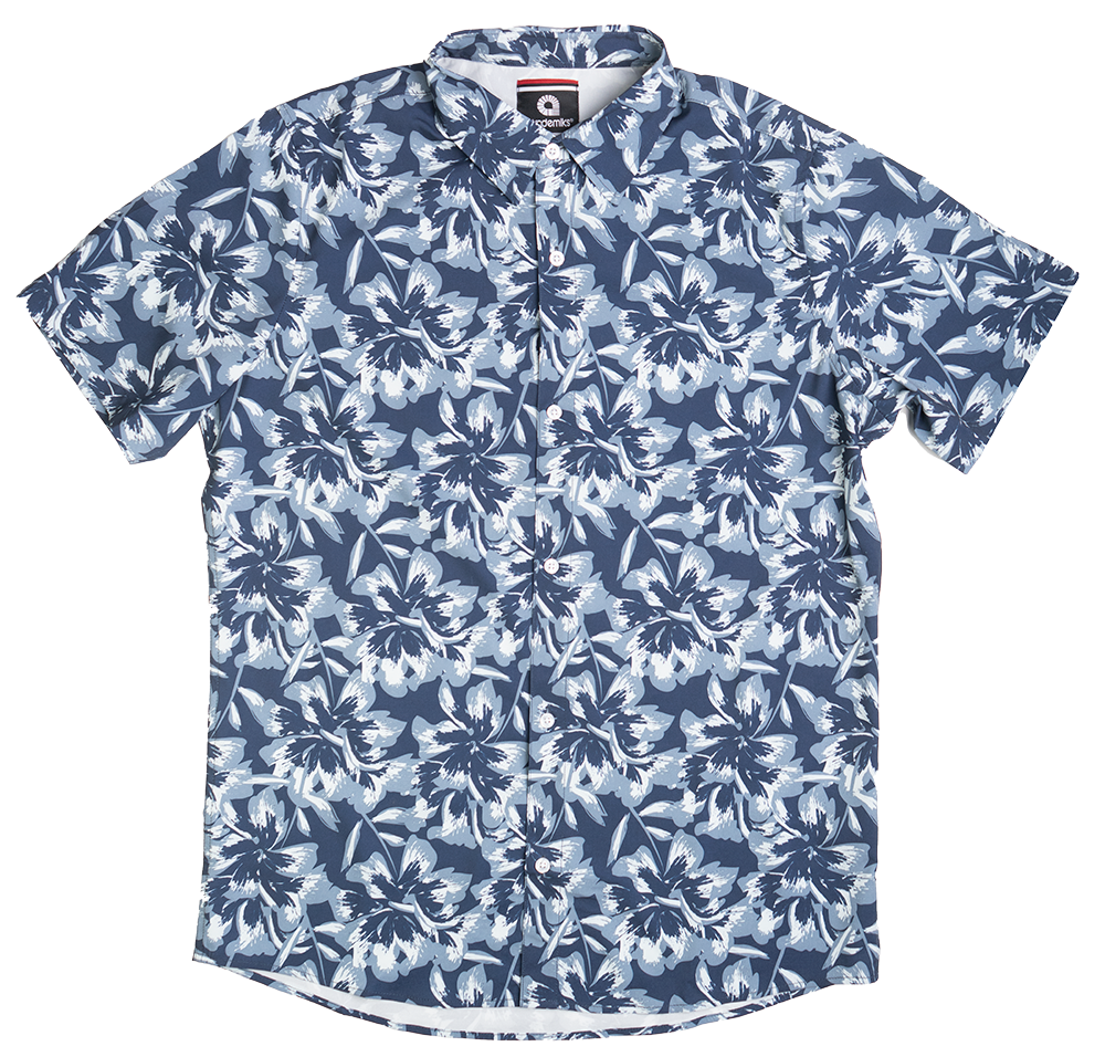 AKADEMIKS S/S BUTTON DOWN NAVY - A13SW14