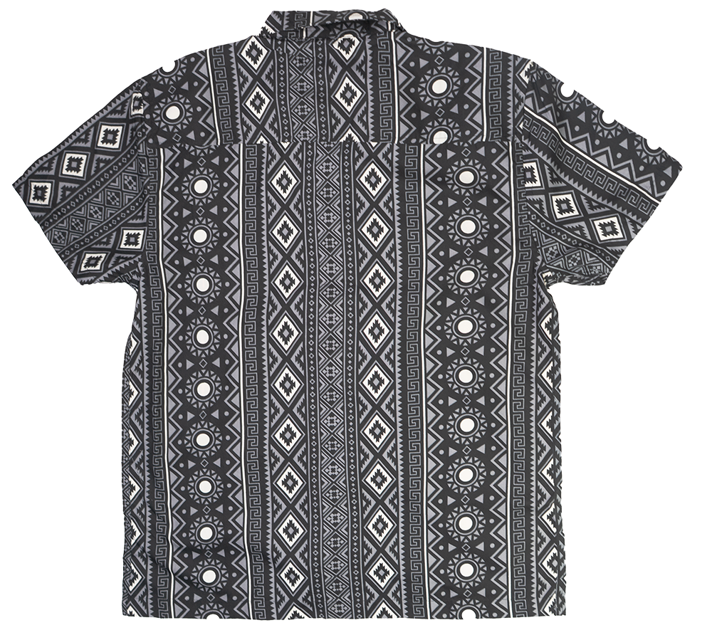 AKADEMIKS S/S BUTTON DOWN BLACK - A13SW21
