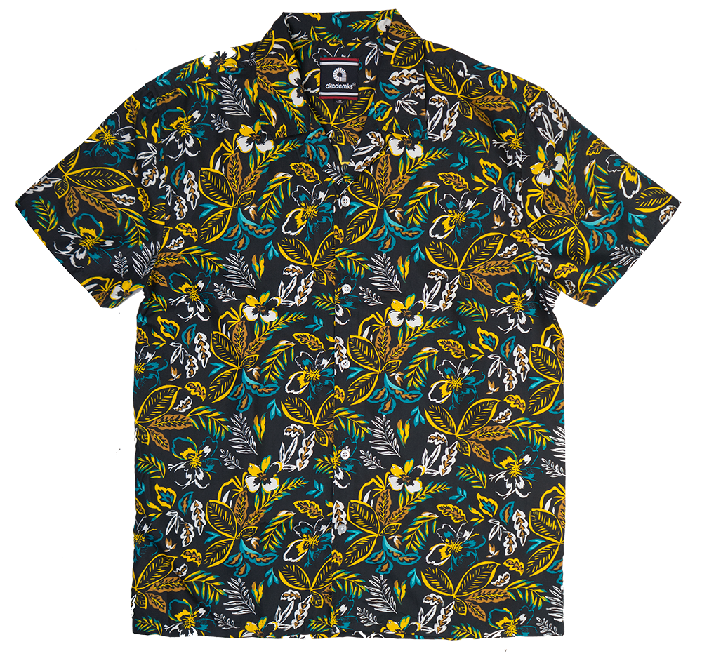 AKADEMIKS S/S BUTTON DOWN NAVY - A13SW20