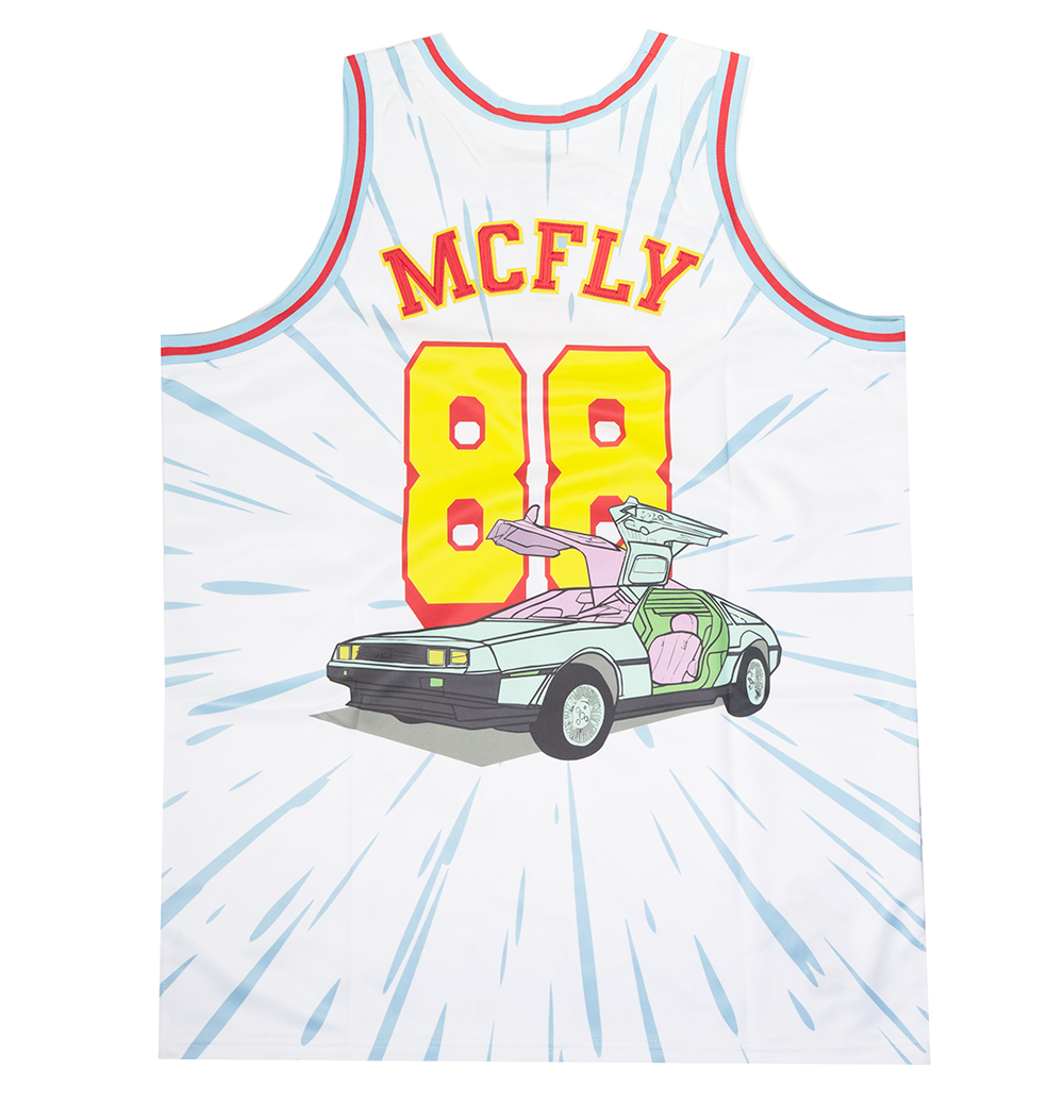 HEADGEAR BACK TO THE FUTURE BASKETBALL JERSEY WHITE - HGC095-BBJ-31