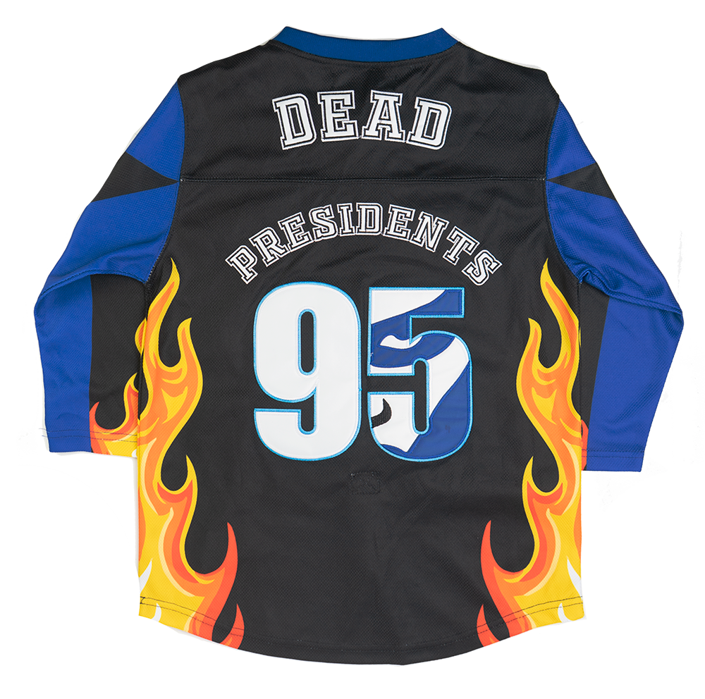 YOUTH HEADGEAR DEAD PRESIDENTS HOCKEY JERSEY BLACK - HGC053-YHKYJ-07