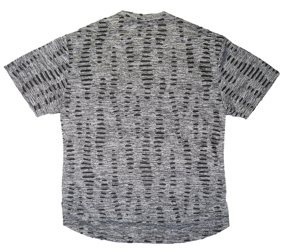 MYC COLLECTION RIPPED SCOOP T-SHIRT BLACK - 1710