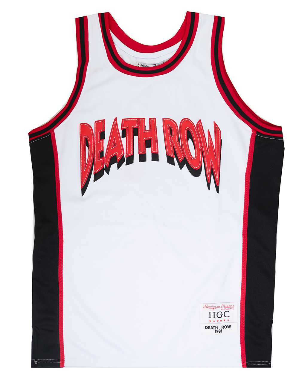 HEADGEAR DEATH ROW BASKETBALL JERSEY WHITE/BLACK - HGC072-BBJ-06