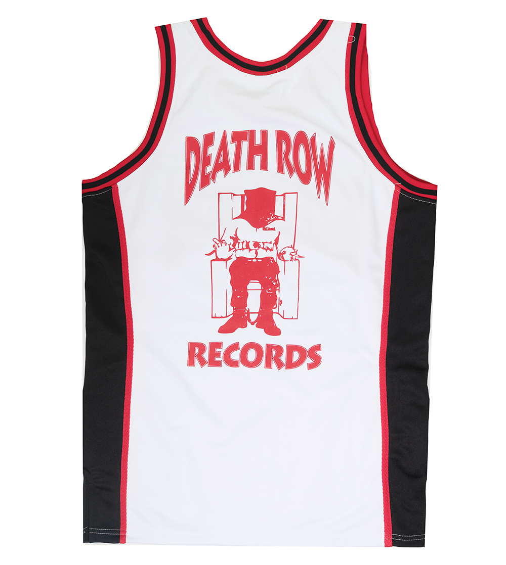 HEADGEAR DEATH ROW BASKETBALL JERSEY WHITE/BLACK - HGC072-BBJ-06
