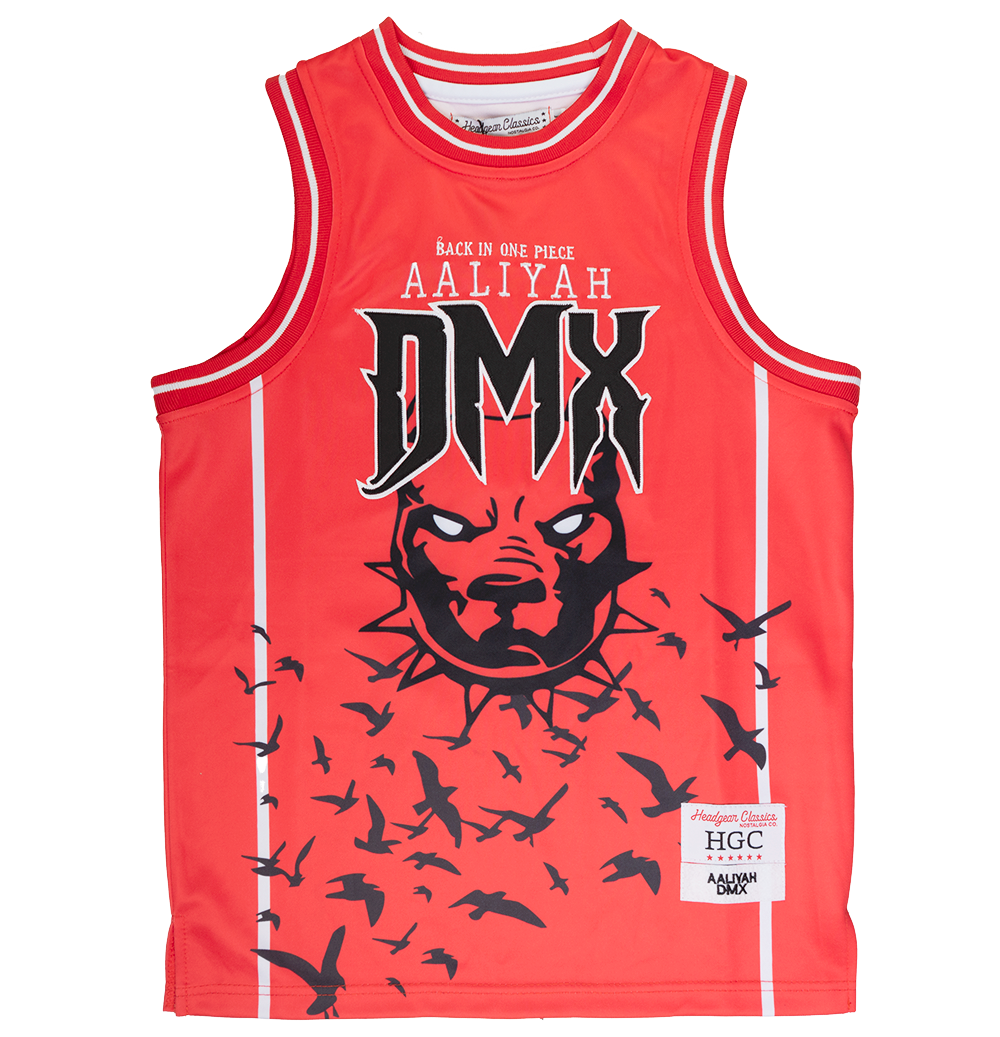 YOUTH HEADGEAR AALIYAH & DMX BASKETBALL JERSEY RED - HGC095X-YBBJ-17