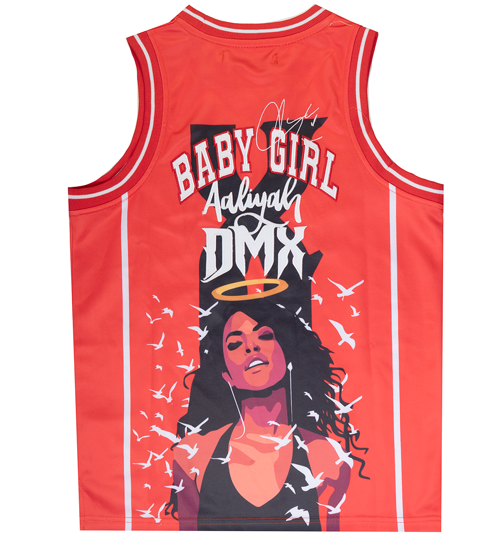 YOUTH HEADGEAR AALIYAH & DMX BASKETBALL JERSEY RED - HGC095X-YBBJ-17