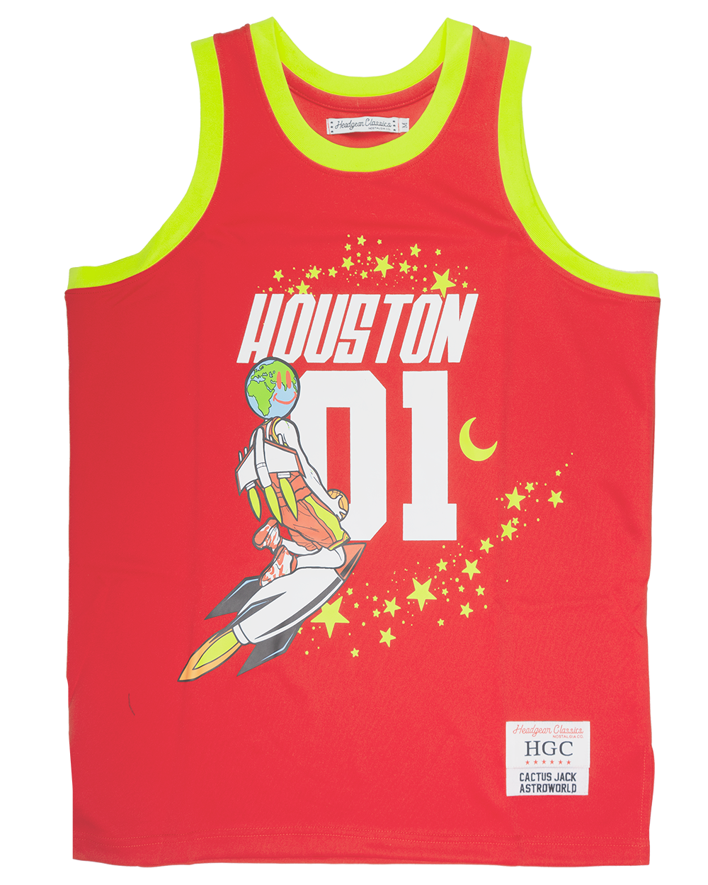 HEADGEAR ASTRO WORLD BASKETBALL JERSEY RED - HGC095-BBJ-33