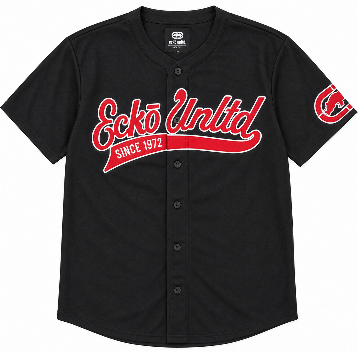 ECKO UNLTD SCRIPT BASEBALL JERSEY BLACK - EO14K1603O