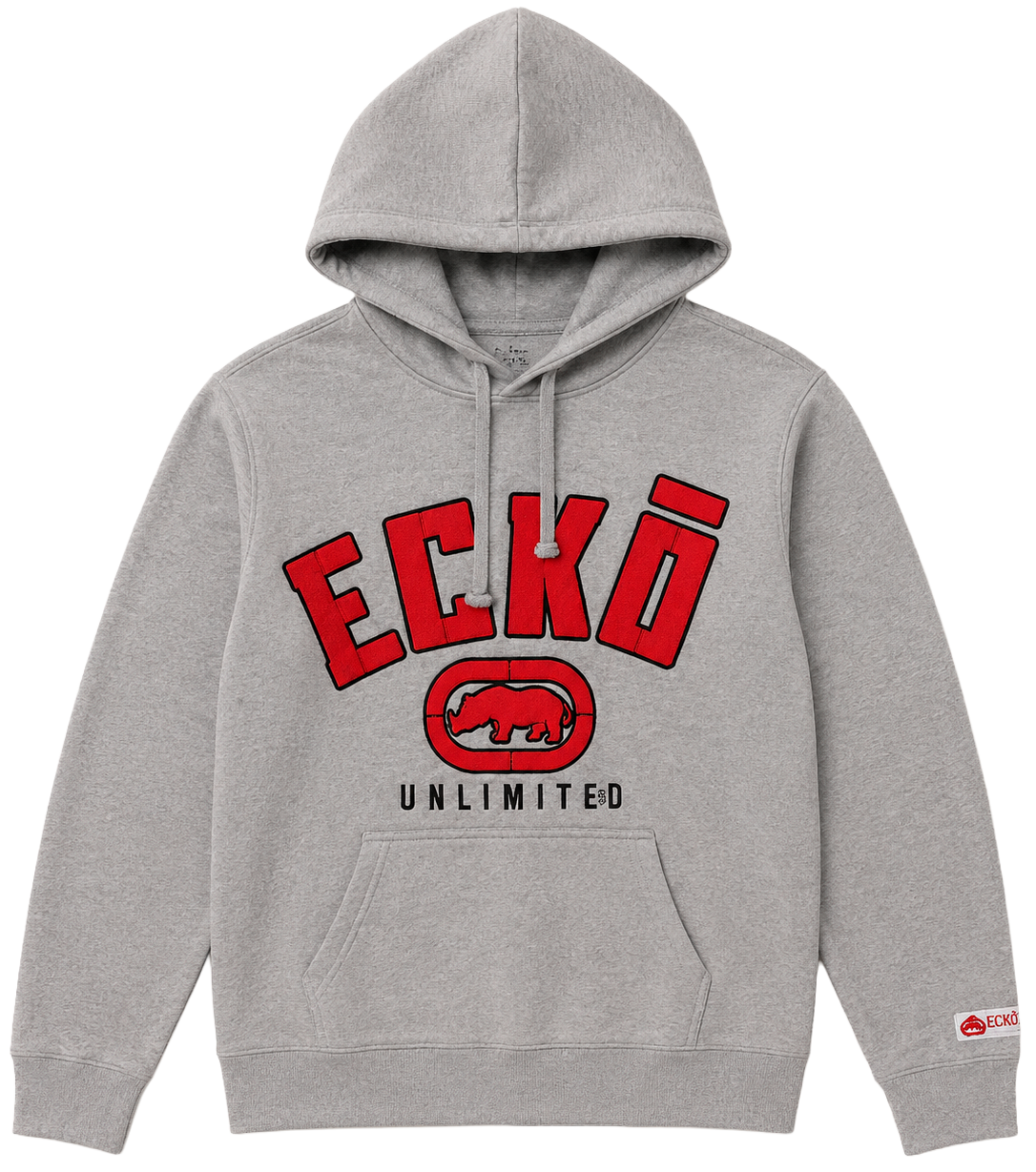 ECKO UNLTD FLEECE HOODIE GREY HEATHER - EO35H1520