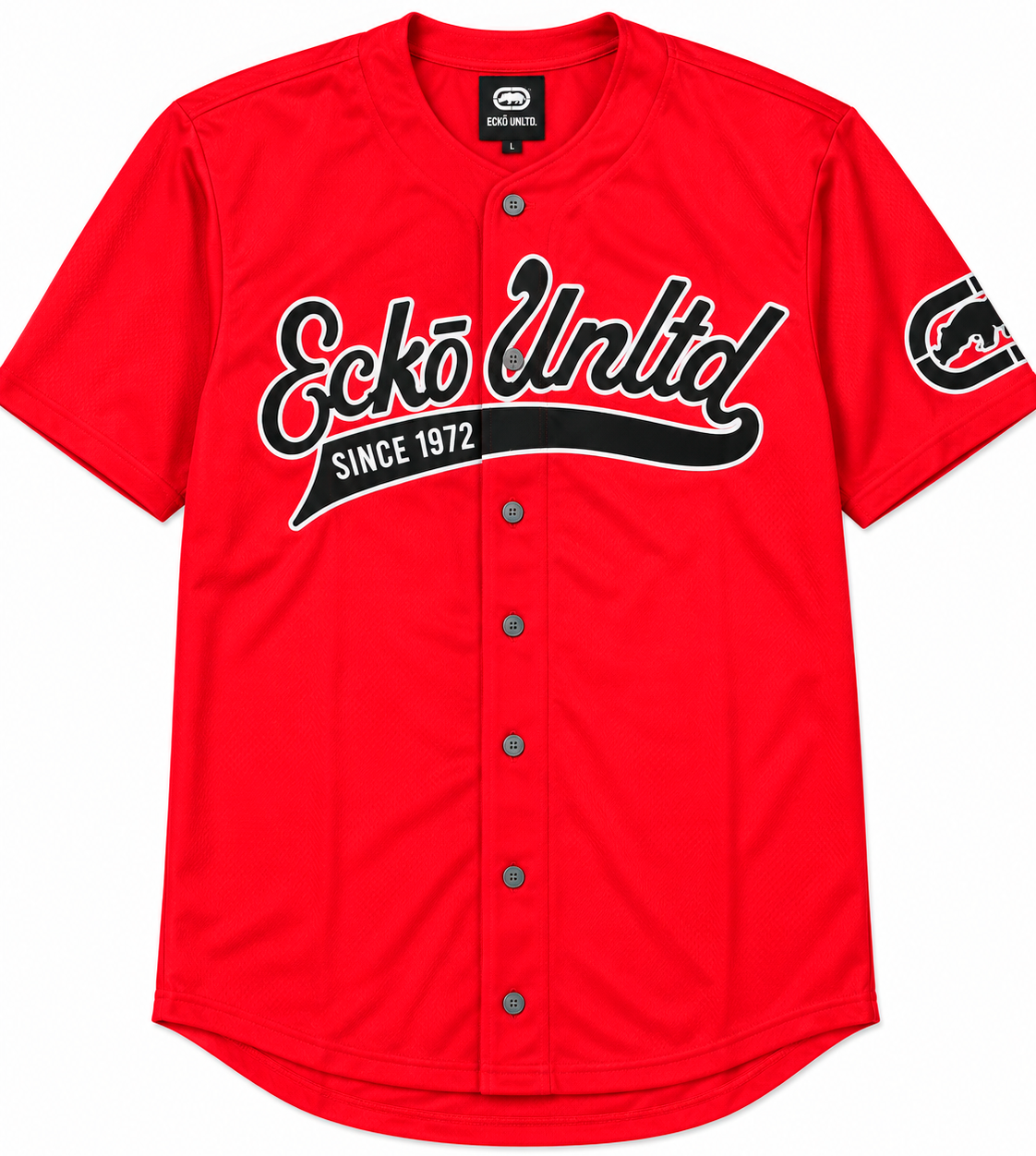 ECKO UNLTD SCRIPT BASEBALL JERSEY RED - EO14K1603O