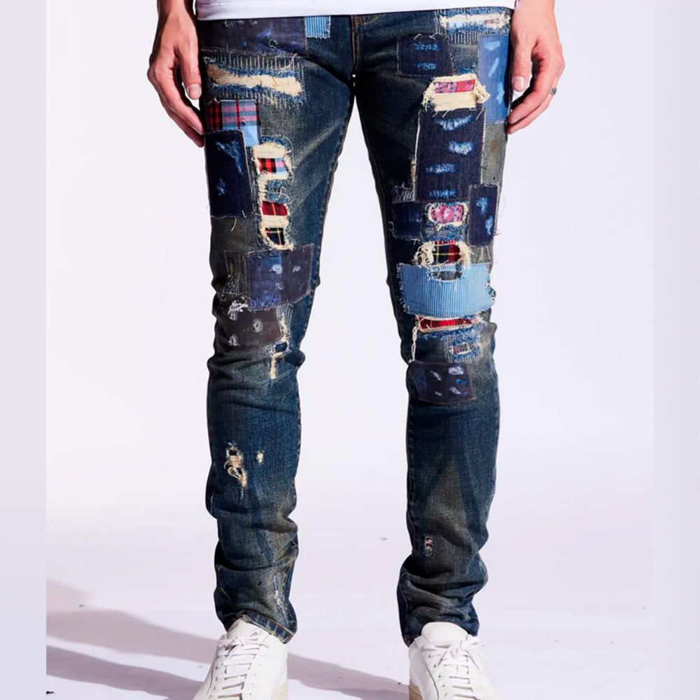 Embellish Jeans - BLUE DENIM