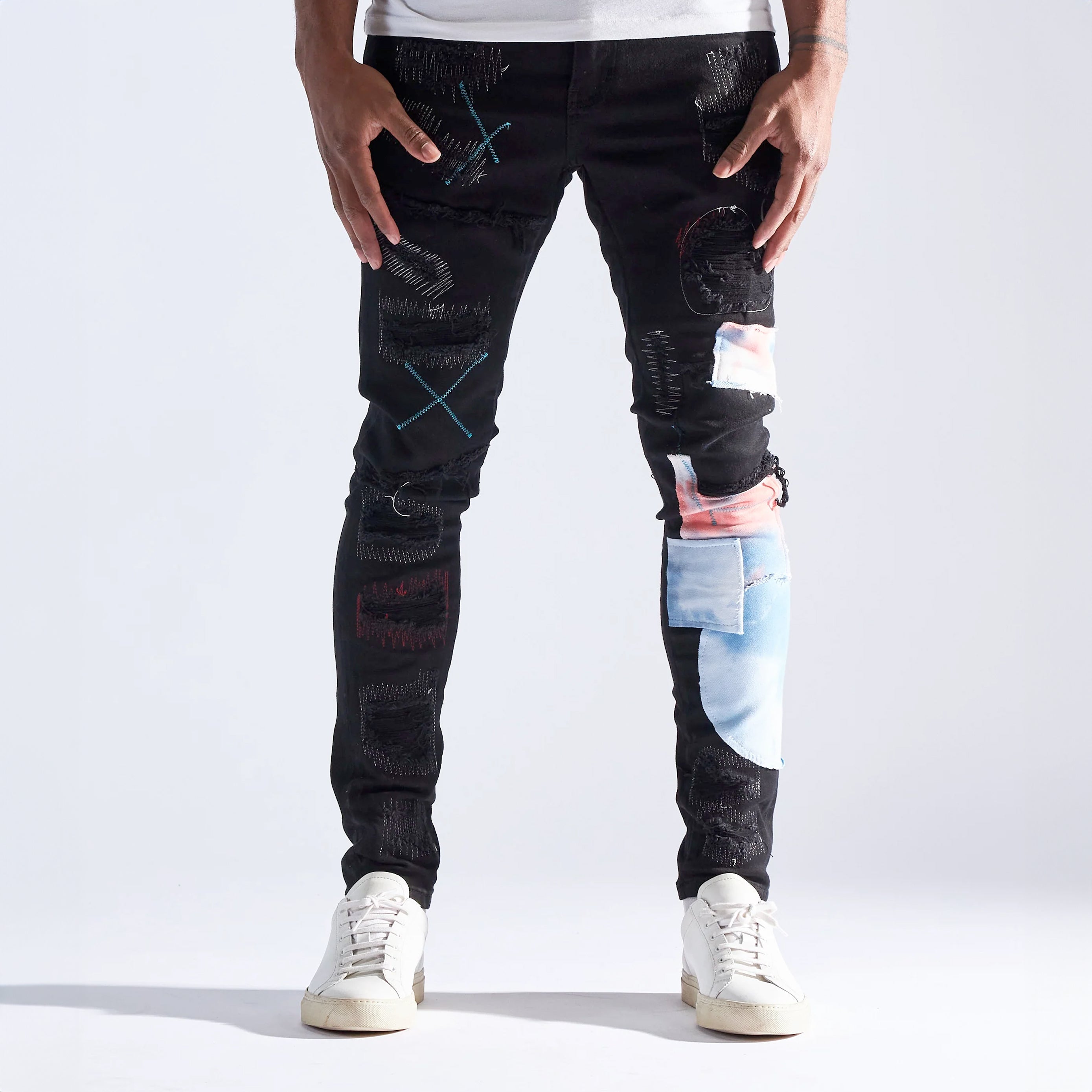 Embellish - Black Embroidered Denim