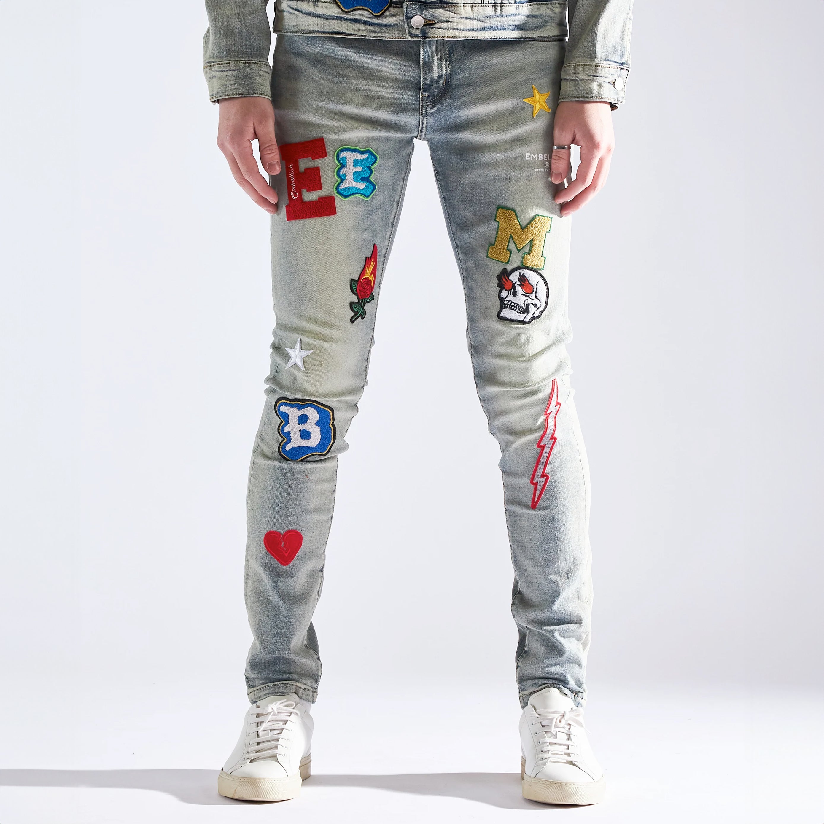 Embellish - Blue Embroidered Denim