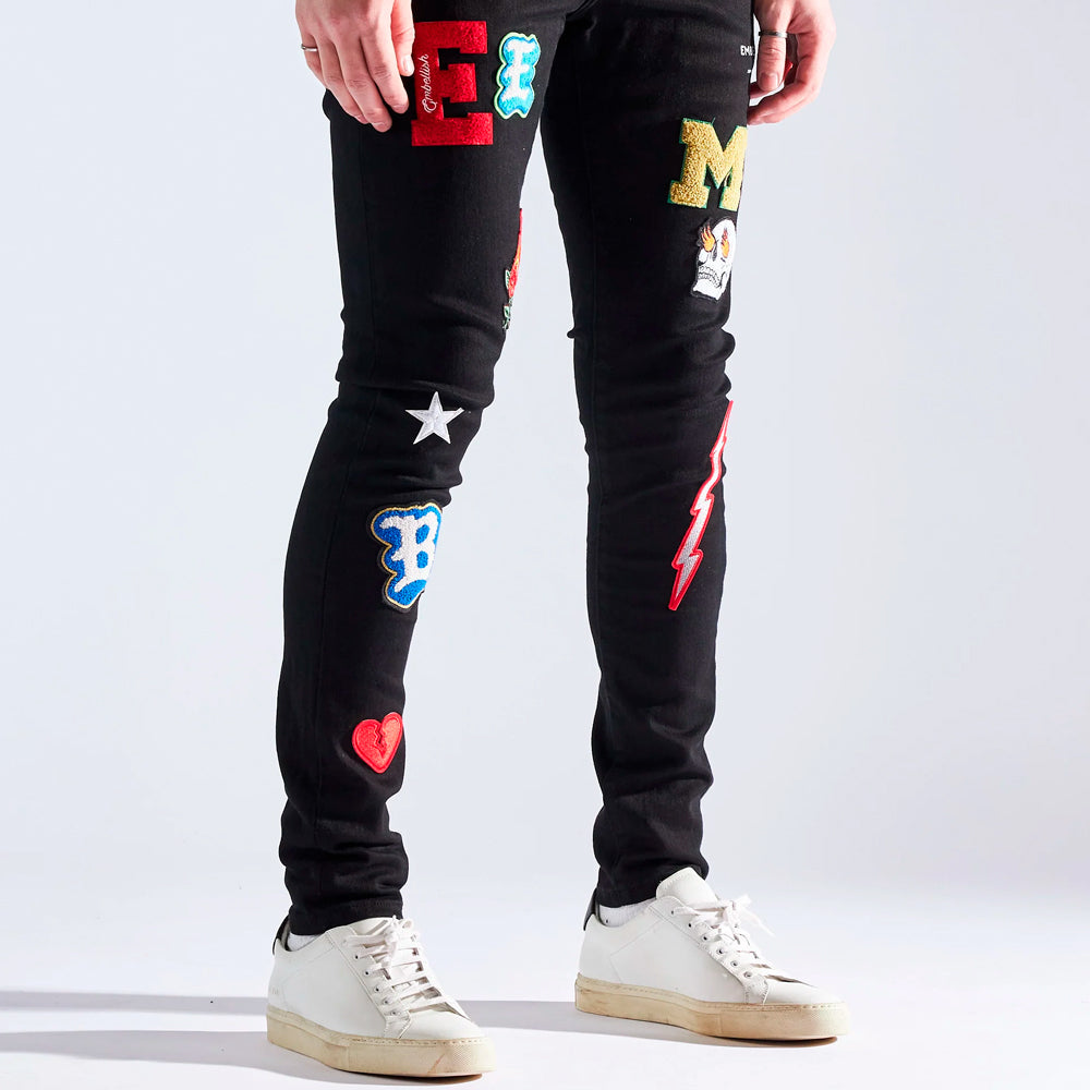 Embellish - Black Embroidered Denim