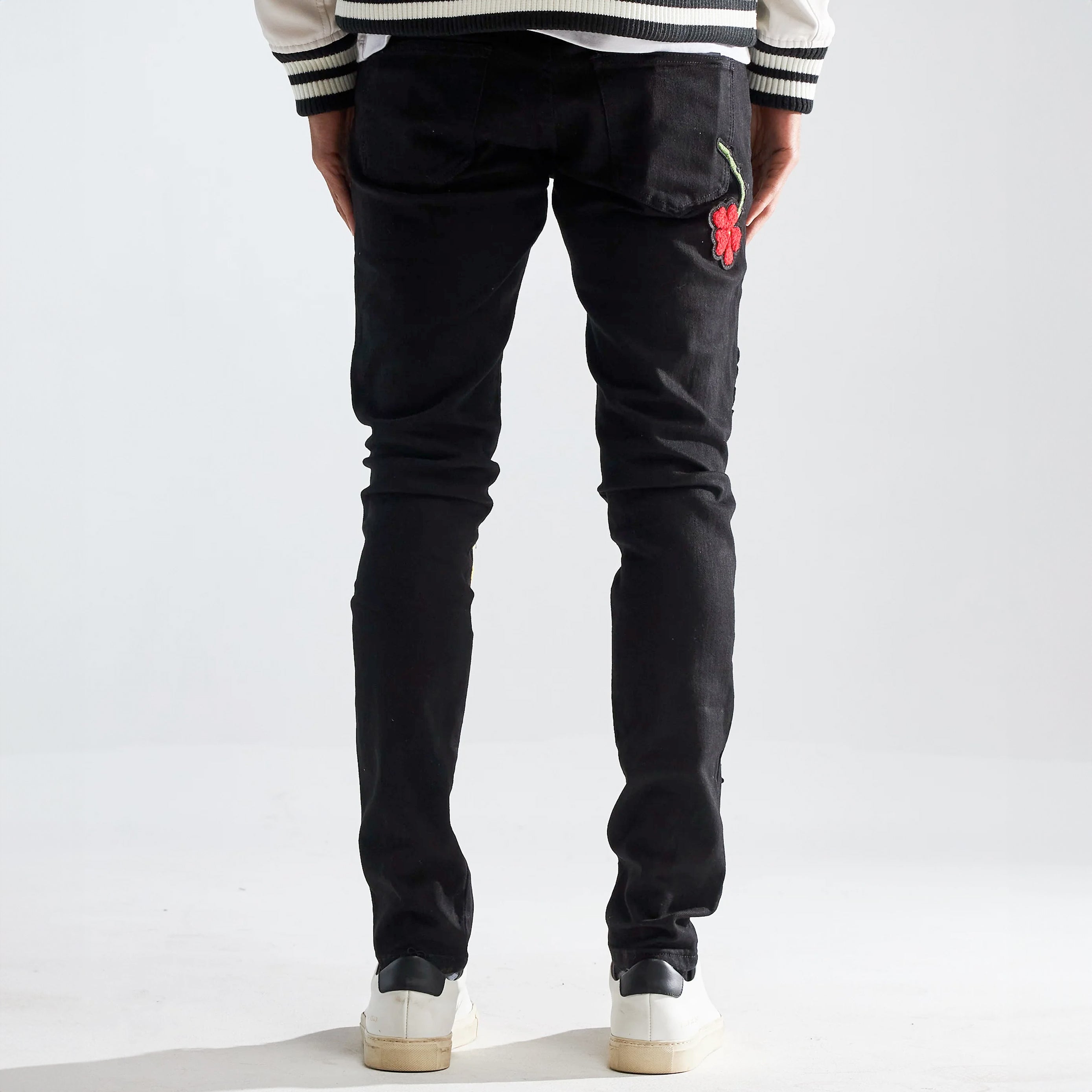 Embellish - Black Embroidered Denim