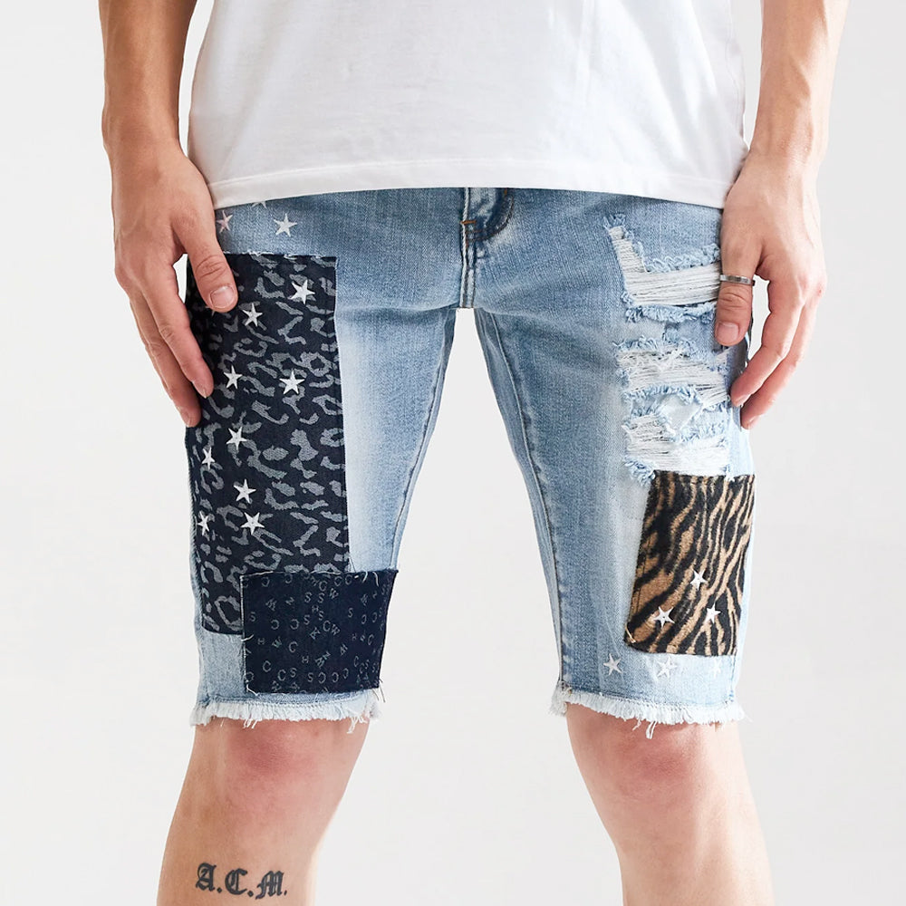 EMBELLISH - INDIGO DENIM SHORTS