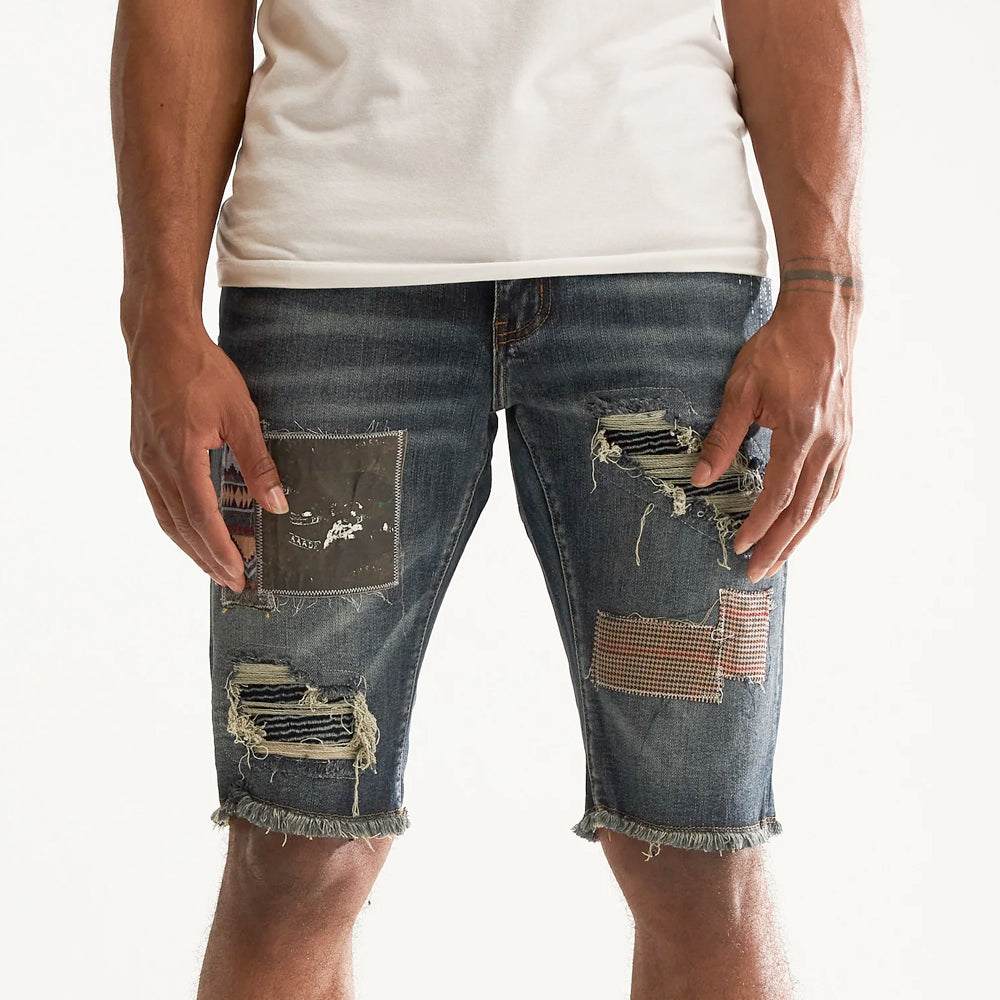 EMBELLISH - INDIGO BLUE DENIM SHORTS
