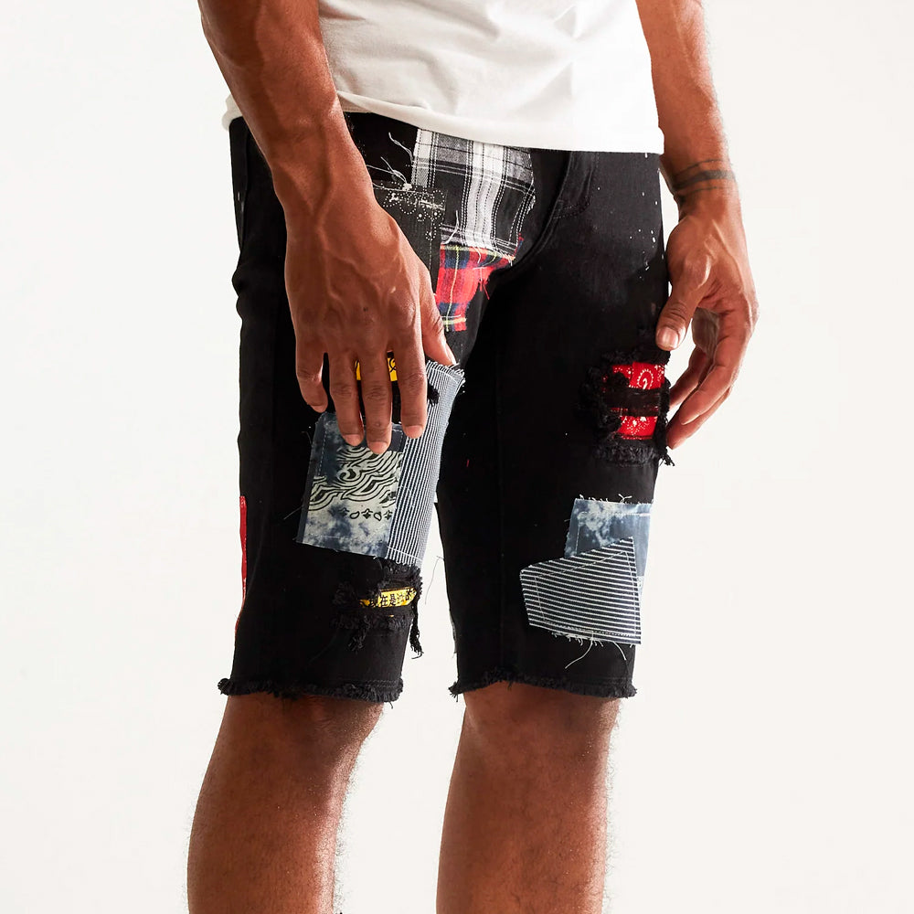 Embellish - Black Denim Shorts