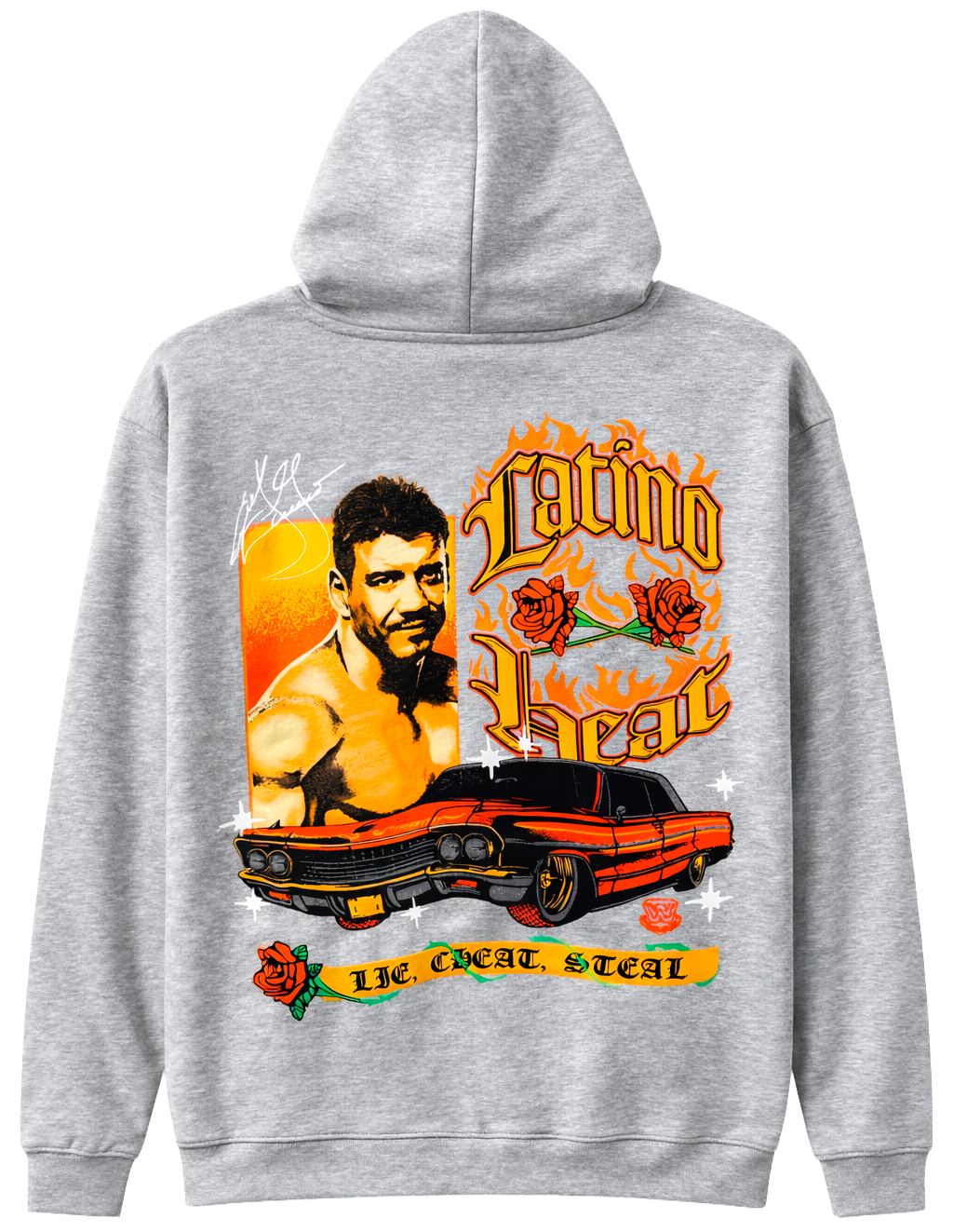 LICENSED WWE LATINO HEAT EDDIE GUERRERO HOODIE ATHLETIC HTR - WXAH5430RC