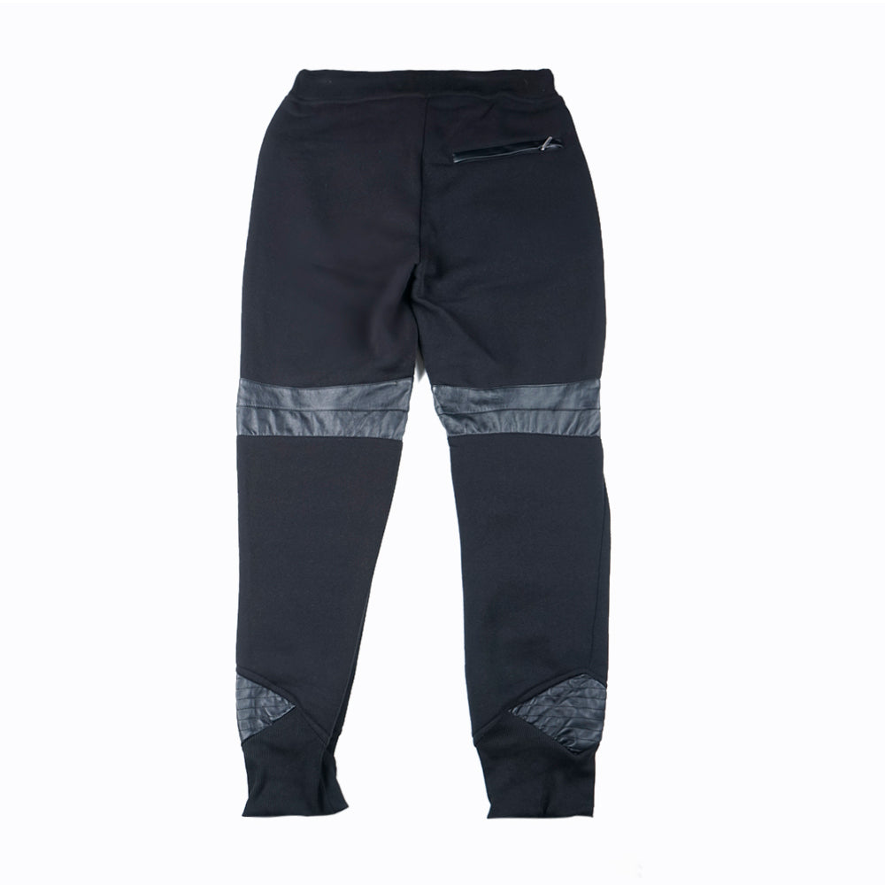 ROYAL BLUE MIXED MEDIA MOTO JOGGERS - F7JG1030