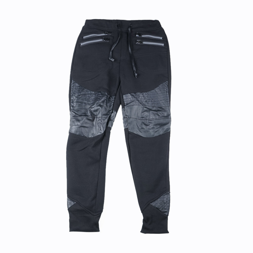 ROYAL BLUE MIXED MEDIA MOTO JOGGERS - F7JG1030