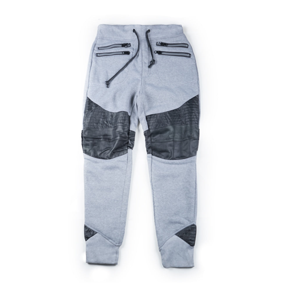 ROYAL BLUE MIXED MEDIA MOTO JOGGERS - F7JG1030