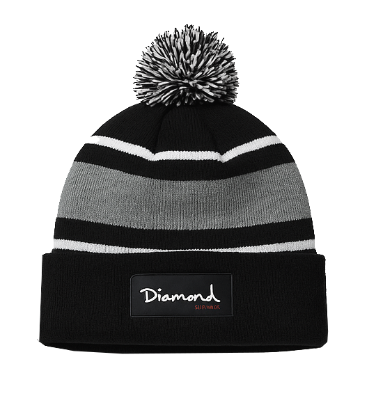 DIAMOND SUPPLY CO POM BEANIE BLACK - D15DHF04