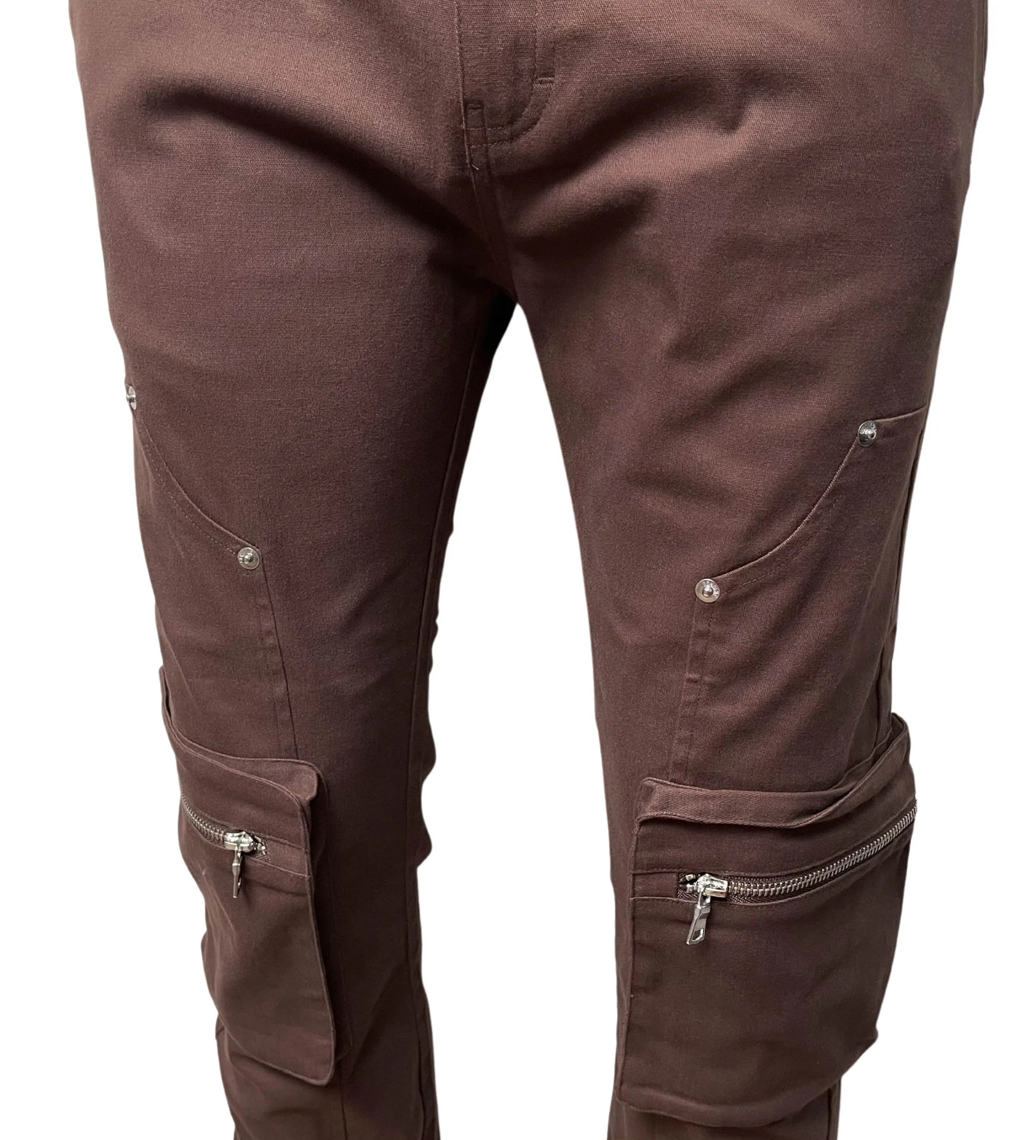 GENUINE TWILL STACK PANTS BROWN - GN159