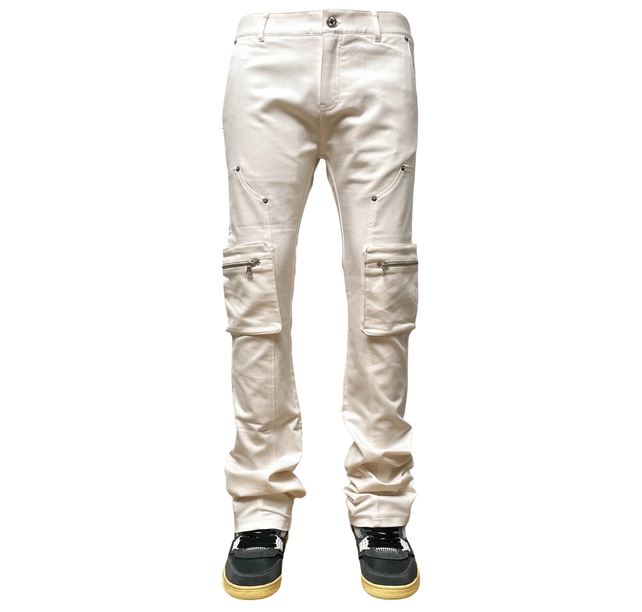 GENUINE TWILL STACK PANTS OFF WHITE - GN159