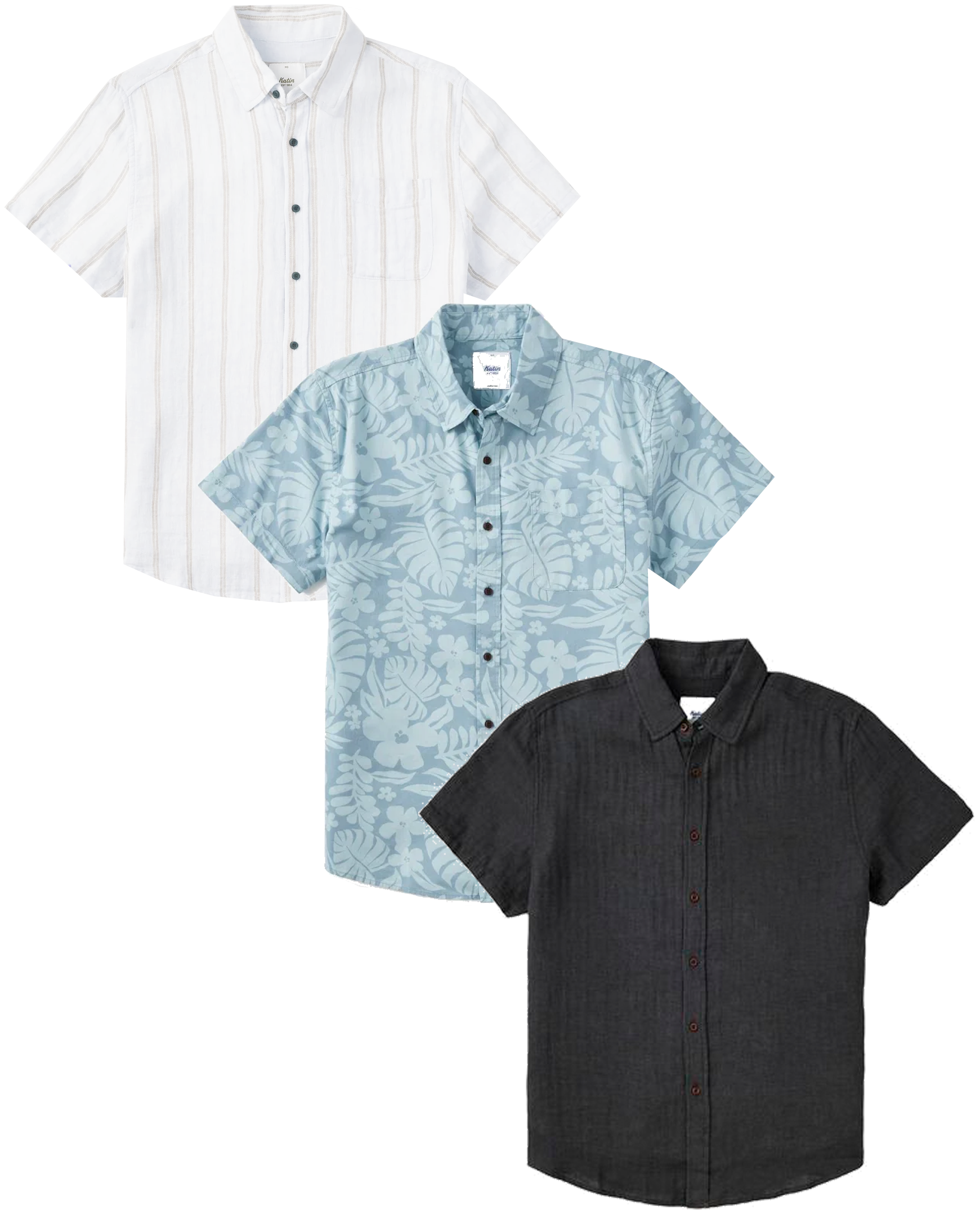 KATIN ASSORTED S/S BUTTON DOWN ASST - KTNSBD07