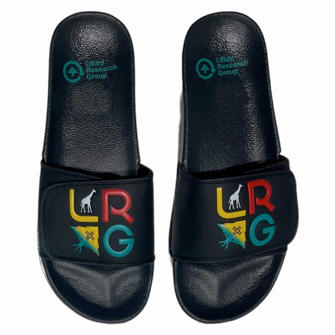 BLACK/MULTI LRG SLIDES